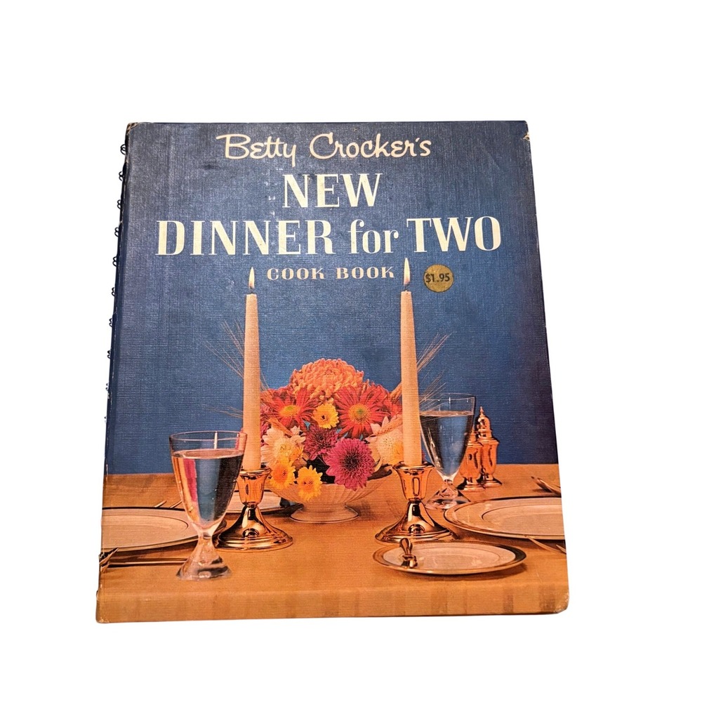 Vtg 1964 Betty Crocker New Dinner for Two Cook Book Retro Mid Century Decor Gift